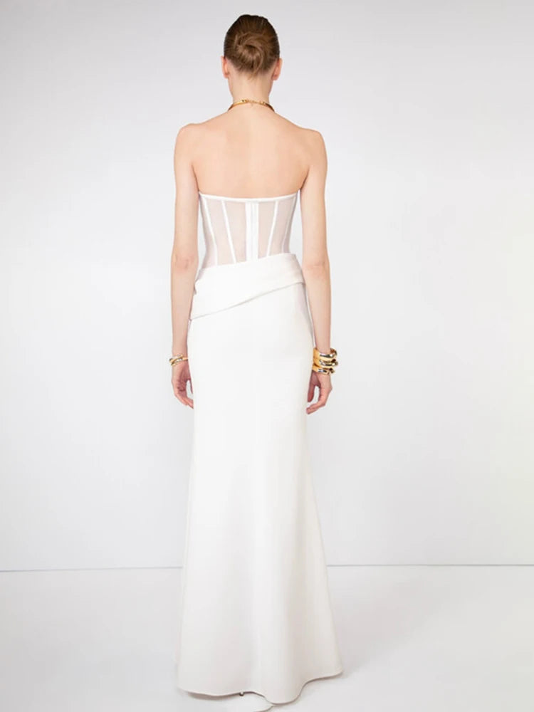 GILLIAN WHITE STRAPLESS MAXI DRESS