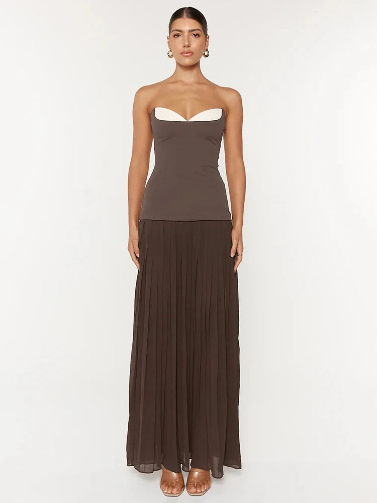 HARPER BROWN STRAPLESS MAXI DRESS