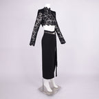ANDREEA BLACK LACE 2-PIECE SET