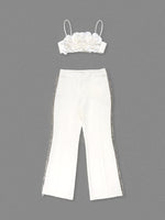 Load image into Gallery viewer, BENTINA WHITE TOP &amp; PANTS SET
