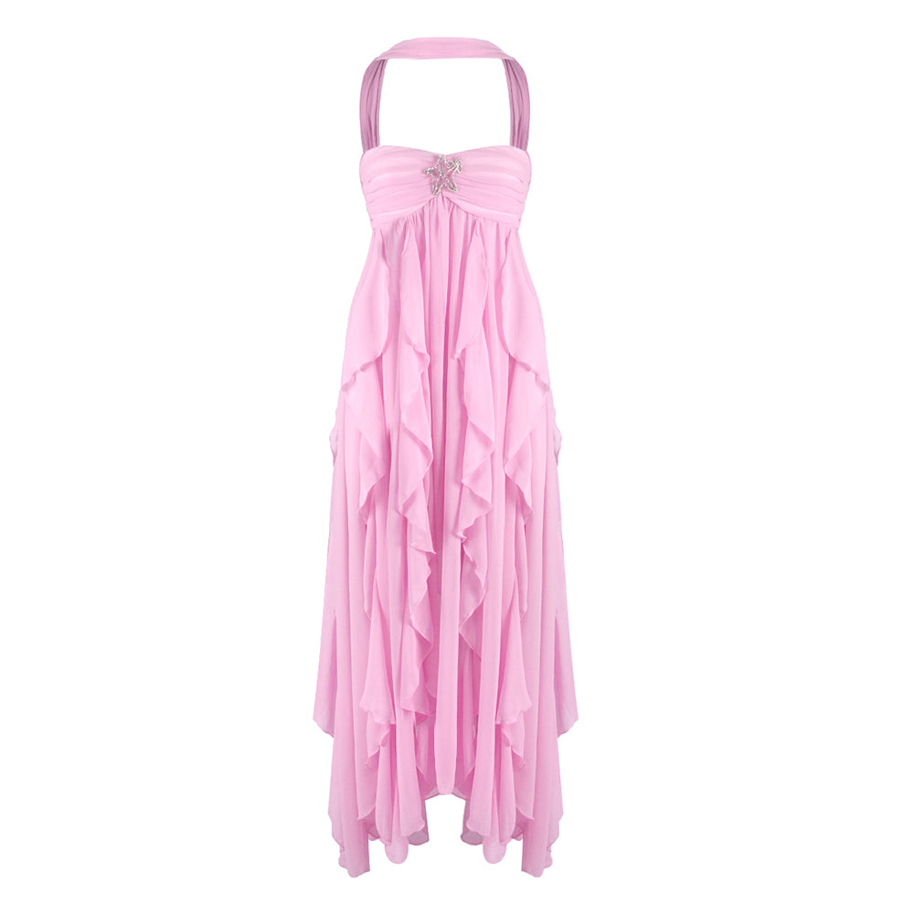 TATYANA HALTER BACKLESS DRESS