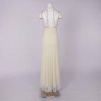 AYANNA SEXY PEARL MESH MAXI DRESS