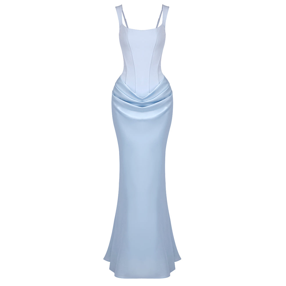 ANASTASIA ELEGANT BLUE BODYCON MAXI DRESS