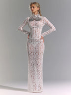 JOCELYN WHITE LACE WEDDING MAXI DRESS