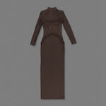 Charger l&#39;image dans la galerie, JAMACY BROWN MESH DRESS
