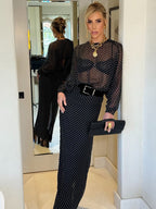 JASMINE BALCK SEQUINS MAXI DRESS