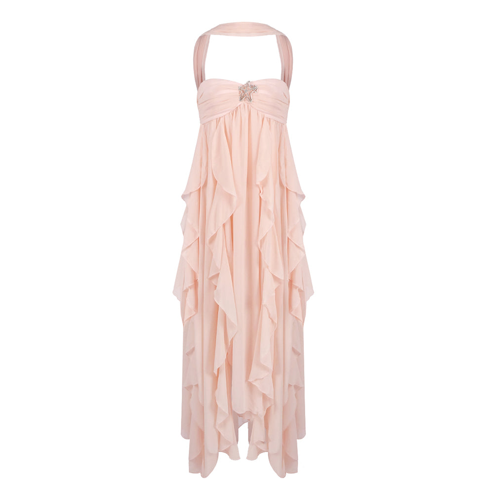 TATYANA HALTER BACKLESS DRESS