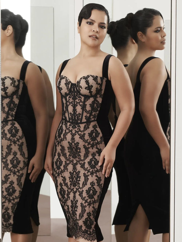 APOPI WHITE MIDI DRESS