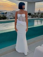 GILLIAN WHITE STRAPLESS MAXI DRESS