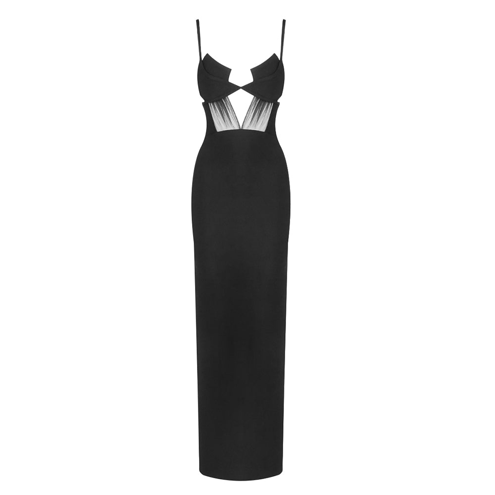 LARISSA WHITE SPAGHETTI-STRAP MAXI DRESS