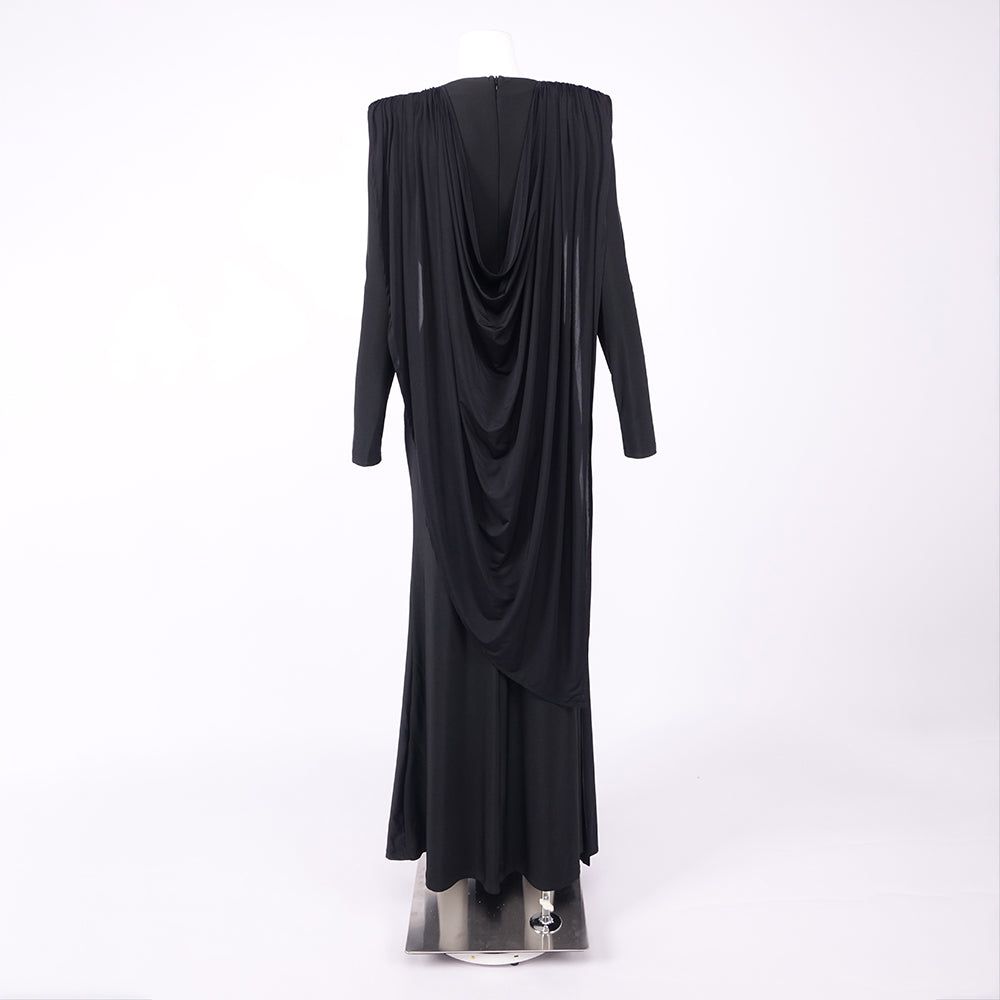 DIANA ELEGANT WHITE LONG SLEEVE MAXI DRESS