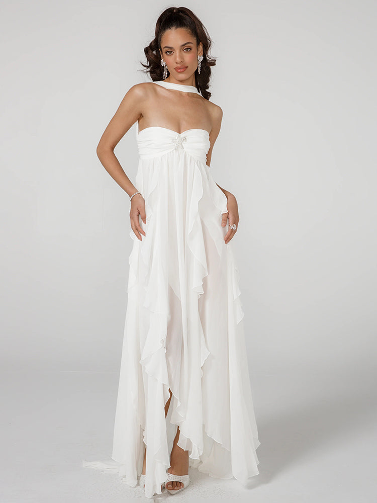 TATYANA HALTER BACKLESS DRESS