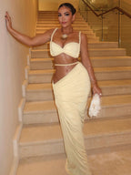 CLARA SEXY TWO PIECE SKIRT SET