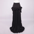 DELISA BLACK HIGH WAIST RUFFLE SKIRT