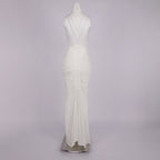HELENA HALTER NECK SLEEVELESS MAXI DRESS