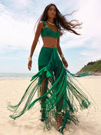 QUINN BEACH GREEN DRESS TWO PIECE SET