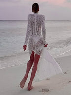 JOCELYN WHITE LACE WEDDING MAXI DRESS