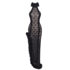 CHERYL BLACK LACE MAXI DRESS