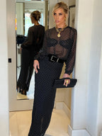 JASMINE BALCK SEQUINS MAXI DRESS