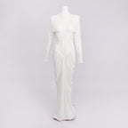 ANAIZ WHITE LONG SLEEVE MAXI DRESS