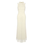 AYANNA SEXY PEARL MESH MAXI DRESS
