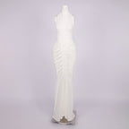 HELENA HALTER NECK SLEEVELESS MAXI DRESS