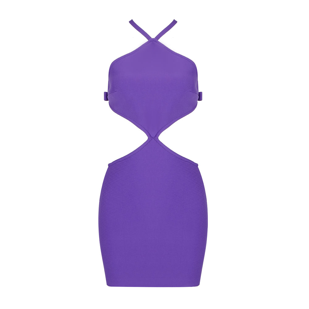 NATALIE PURPLE MINI DRESS