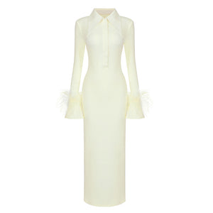 GRACE BEIGE LONG DRESS