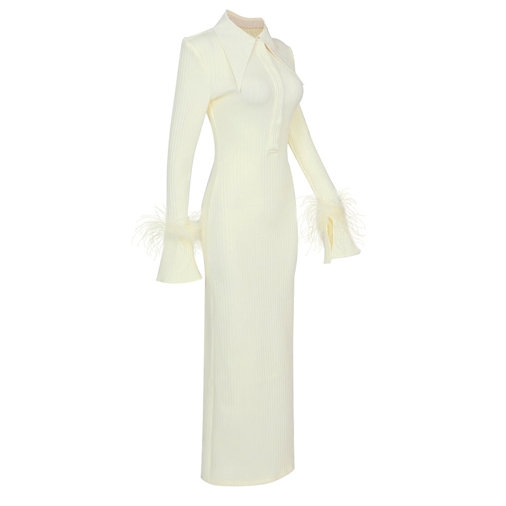 GRACE BEIGE LONG DRESS