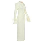 Carregar imagem no visualizador da galeria, GRACE BEIGE LONG DRESS
