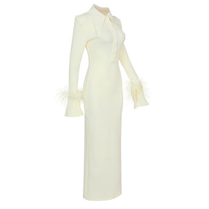 GRACE BEIGE LONG DRESS