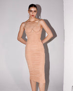 Charger l&#39;image dans la galerie, QUAAN BEIGE KNEE LENGTH DRESS
