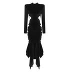 RONIA BLACK LONG DRESS