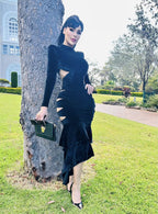 RONIA BLACK LONG DRESS