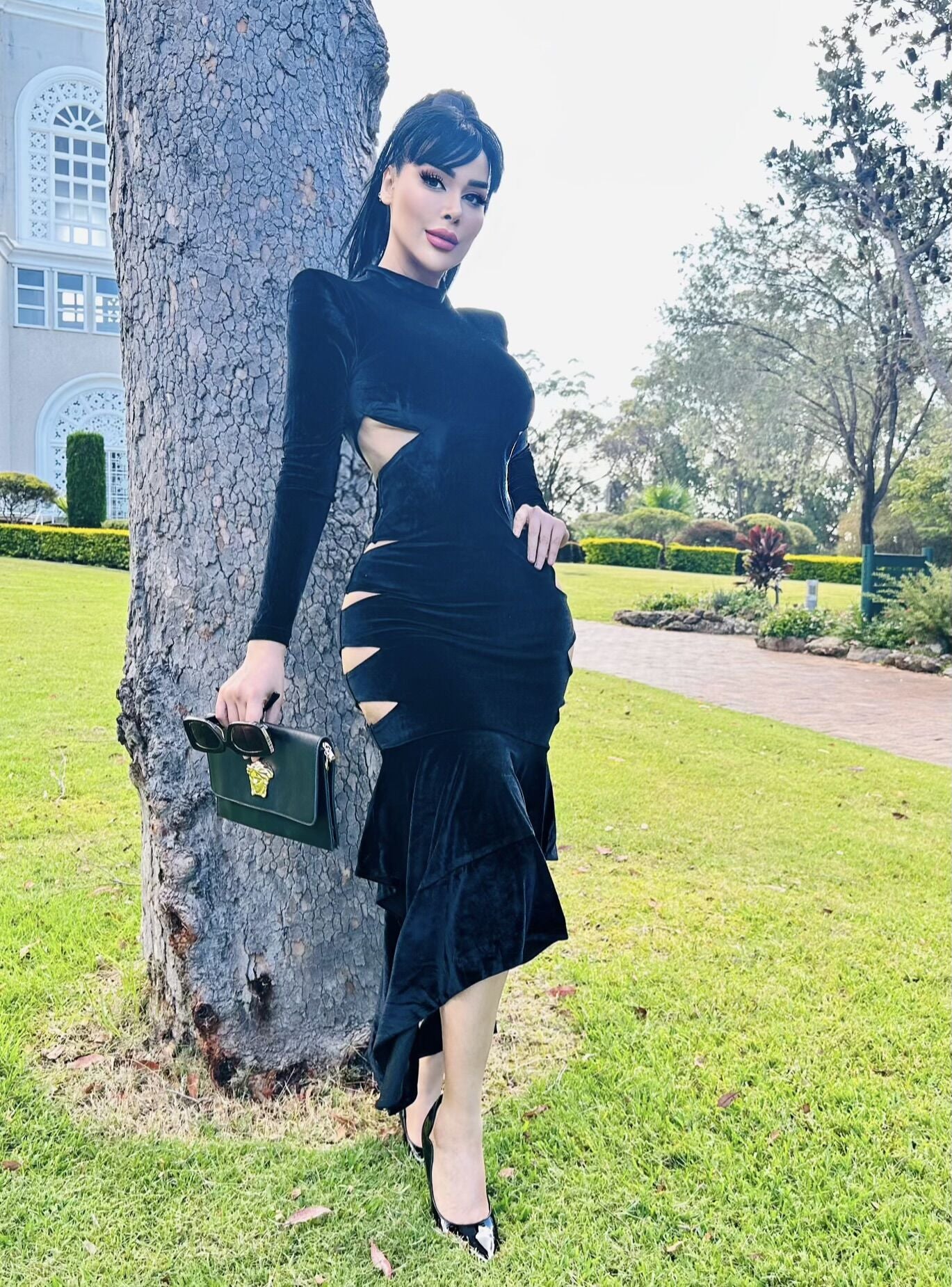 RONIA BLACK LONG DRESS