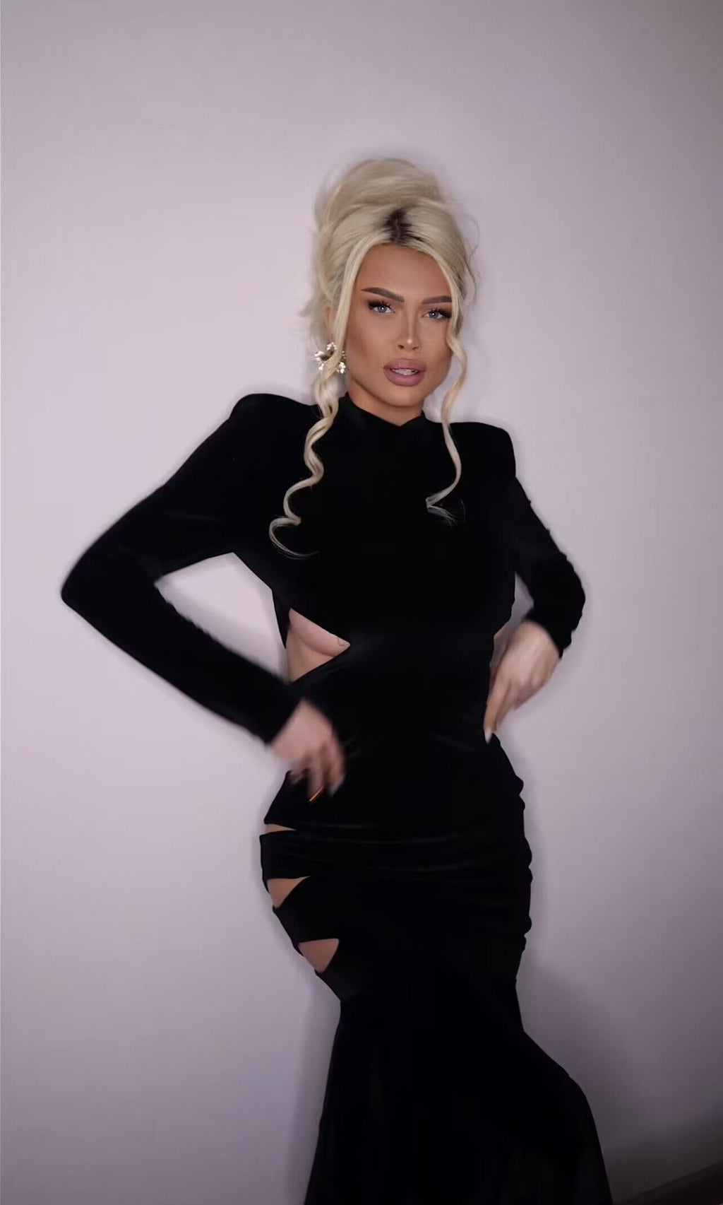 RONIA BLACK LONG DRESS