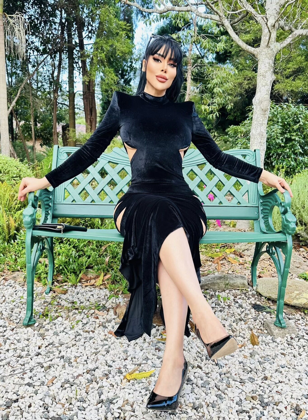 RONIA BLACK LONG DRESS