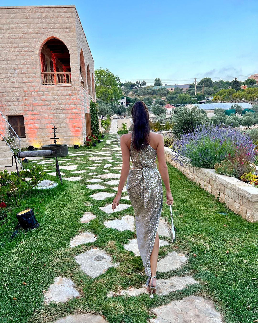 TITI SILVER LONG DRESS