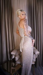 TITI SILVER LONG DRESS