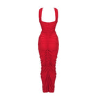 TCOATI  RED LONG DRESS